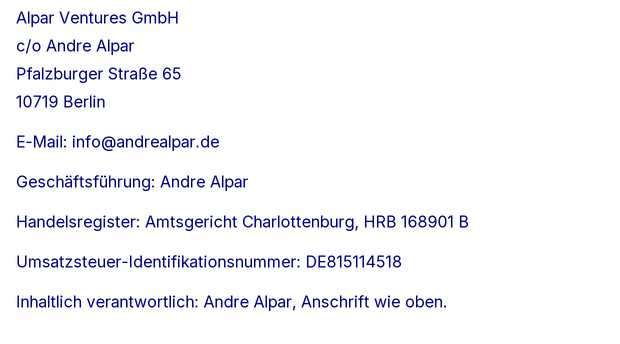 Impressum Daten